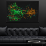WALL STREET SIGN - GREEN & GOLD