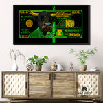 GREEN HUNDRED DOLLAR BULL Wall Street Prints