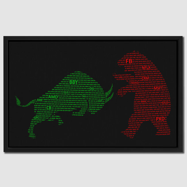 S&P 500 BULL VS BEAR (CHARGING IN AIR) Wall Street Prints