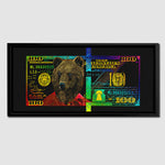 RAINBOW HUNDRED DOLLAR BULL & BEAR SET Wall Street Prints