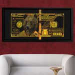 GOLD HUNDRED DOLLAR BEAR Wall Street Prints