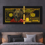 GOLD RED HUNDRED DOLLAR BEAR Wall Street Prints