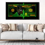 GREEN HUNDRED DOLLAR BULL Wall Street Prints