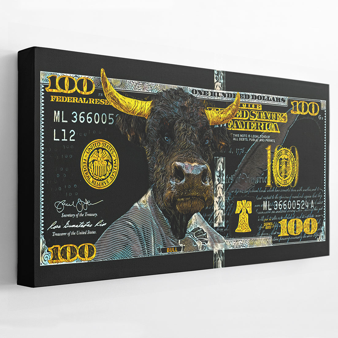 WHITE GOLD BULL & BEAR BUNDLE Wall Street Prints