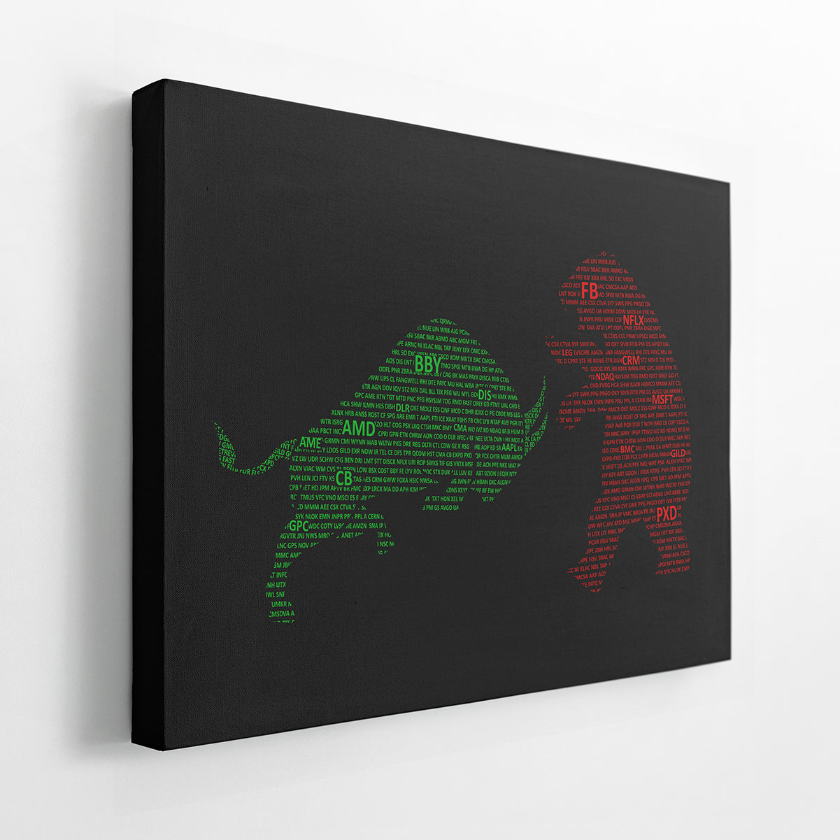 S&P 500 BULL VS BEAR (CHARGING IN AIR) Wall Street Prints