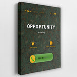 OPPORTUNITY IS CALLING (MONEY BACKGROUND) Wall Street Prints