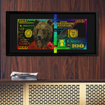 RAINBOW HUNDRED DOLLAR BEAR Wall Street Prints