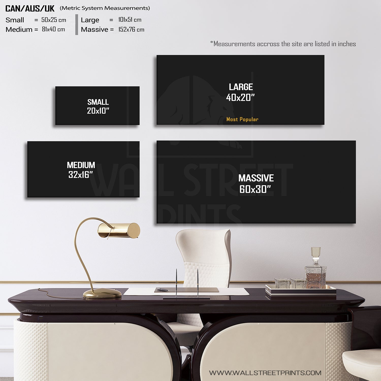 GOLD BULL & BEAR BUNDLE Wall Street Prints