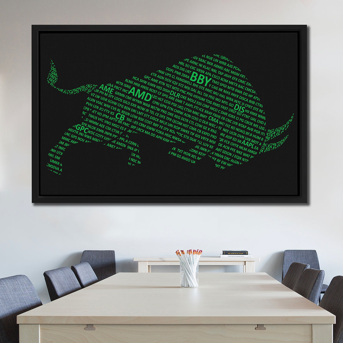 S&P 500 BULL (DARK BACKGROUND) Wall Street Prints