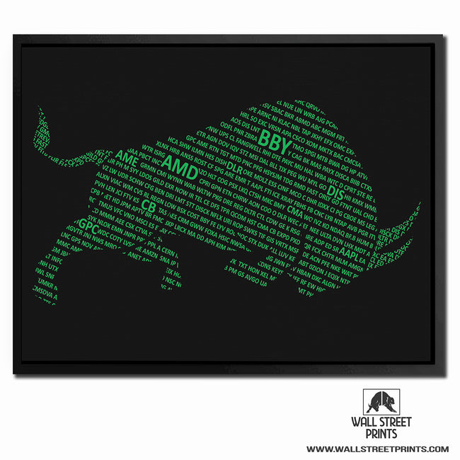 S&P 500 BULL (DARK BACKGROUND) Wall Street Prints