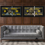 WHITE GOLD BULL & BEAR BUNDLE Wall Street Prints