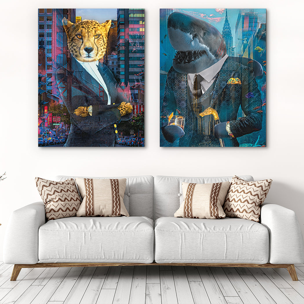 MODERN BUSINESS MAN & WOMAN BUNDLE Wall Street Prints