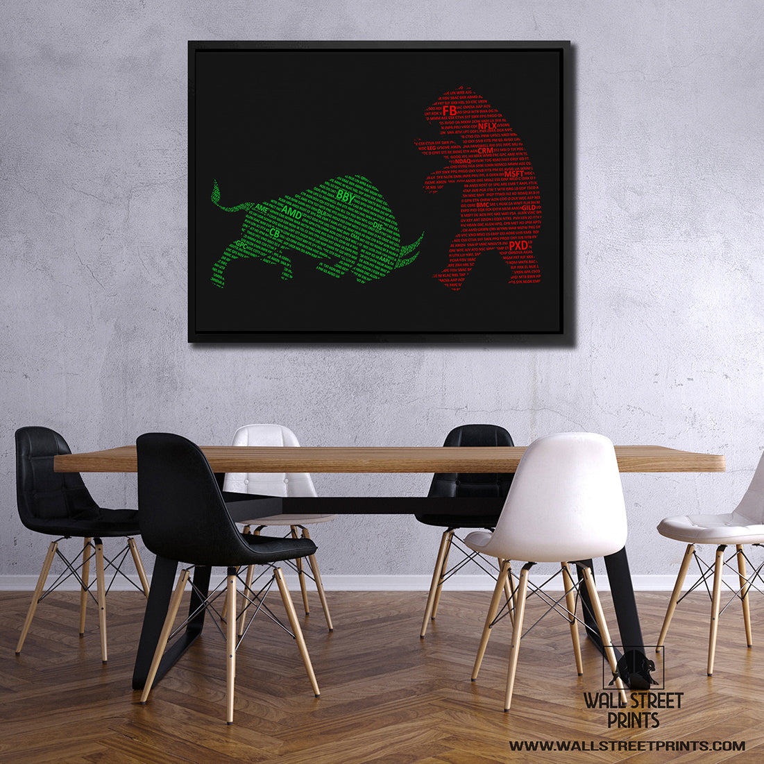 S&P 500 BULL VS BEAR (CHARGING ON GROUND) Wall Street Prints