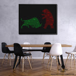 S&P 500 BULL VS BEAR (CHARGING ON GROUND) Wall Street Prints