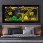 GOLD GREEN HUNDRED DOLLAR BULL Wall Street Prints