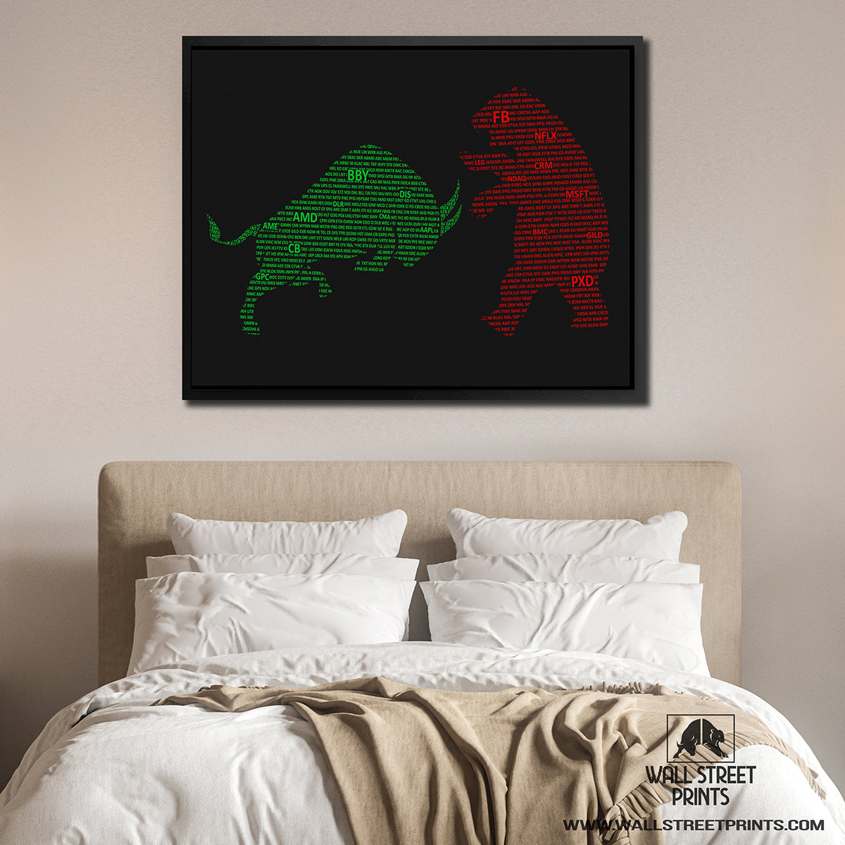 S&P 500 BULL VS BEAR (CHARGING IN AIR) Wall Street Prints