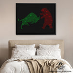 S&P 500 BULL VS BEAR (CHARGING IN AIR) Wall Street Prints