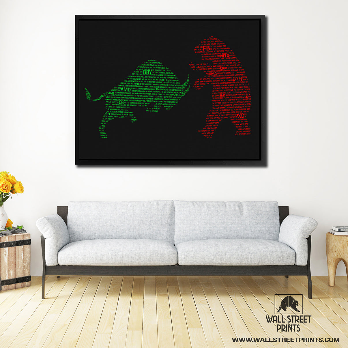 S&P 500 BULL VS BEAR (CHARGING IN AIR) Wall Street Prints