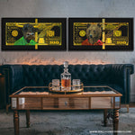 GOLD GREEN RED BULL & BEAR BUNDLE Wall Street Prints