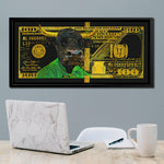 GOLD GREEN HUNDRED DOLLAR BULL Wall Street Prints