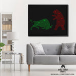 S&P 500 BULL VS BEAR (CHARGING ON GROUND) Wall Street Prints