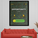 OPPORTUNITY IS CALLING (MONEY BACKGROUND) Wall Street Prints