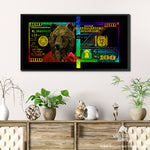 RAINBOW HUNDRED DOLLAR BEAR Wall Street Prints