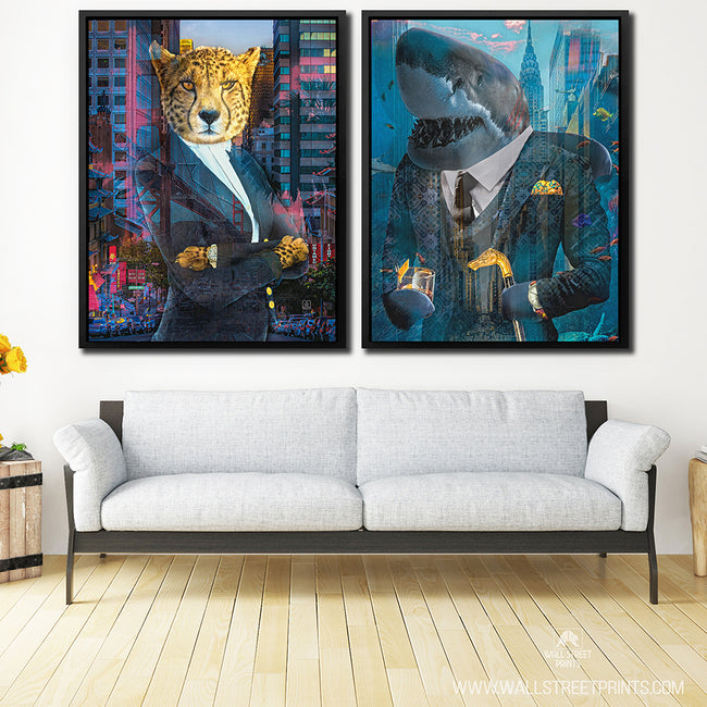 MODERN BUSINESS MAN & WOMAN BUNDLE Wall Street Prints