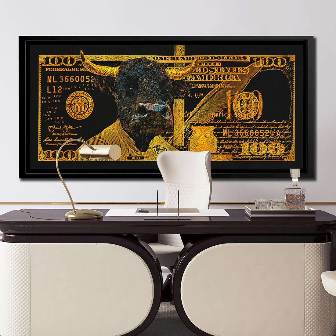 GOLD HUNDRED DOLLAR BULL Wall Street Prints