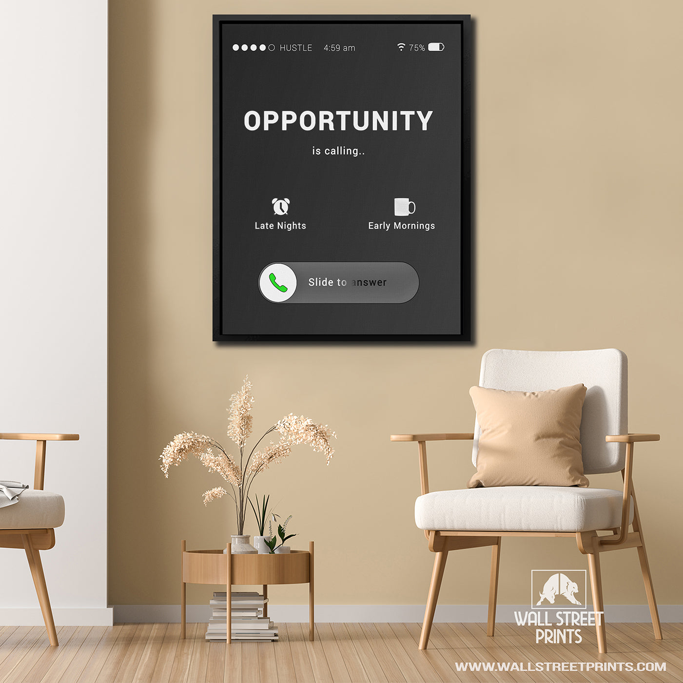 OPPORTUNITY IS CALLING Wall Street Prints