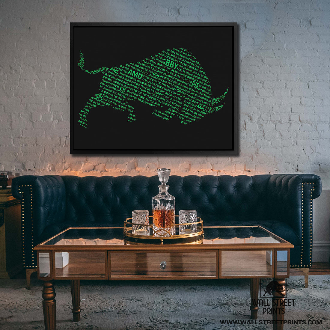 S&P 500 BULL (DARK BACKGROUND) Wall Street Prints