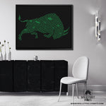 S&P 500 BULL (DARK BACKGROUND) Wall Street Prints