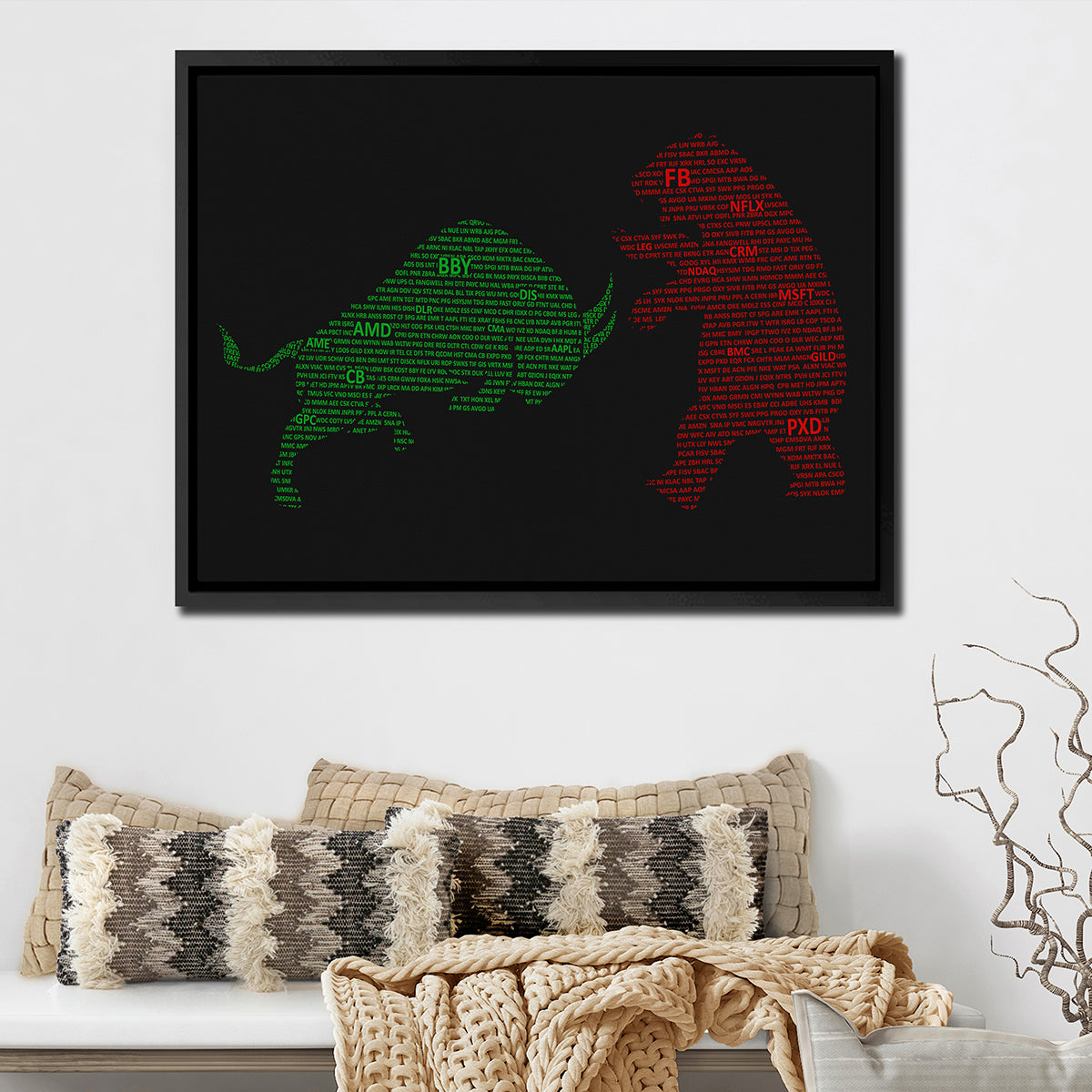 S&P 500 BULL VS BEAR (CHARGING IN AIR) Wall Street Prints