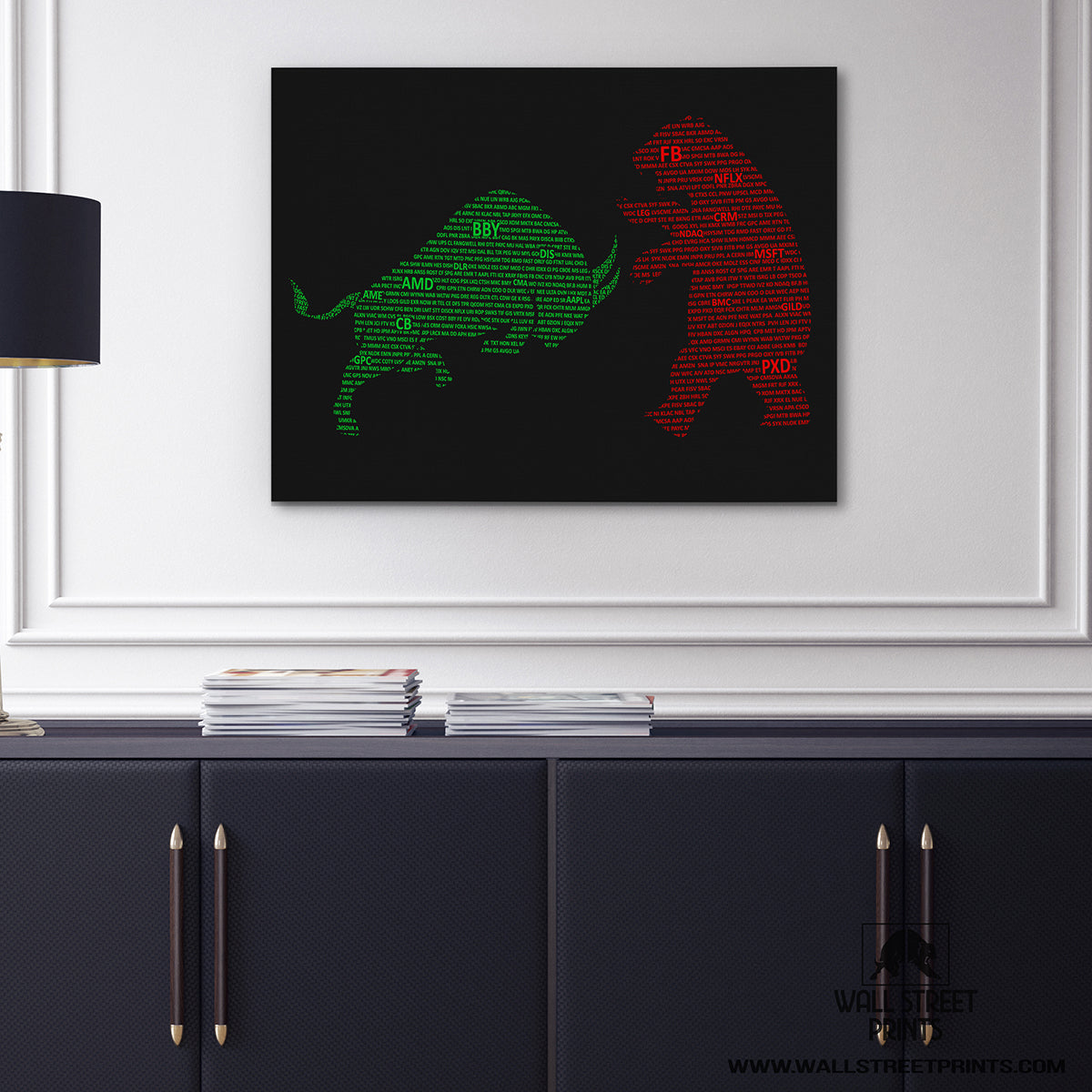 S&P 500 BULL VS BEAR (CHARGING IN AIR) Wall Street Prints