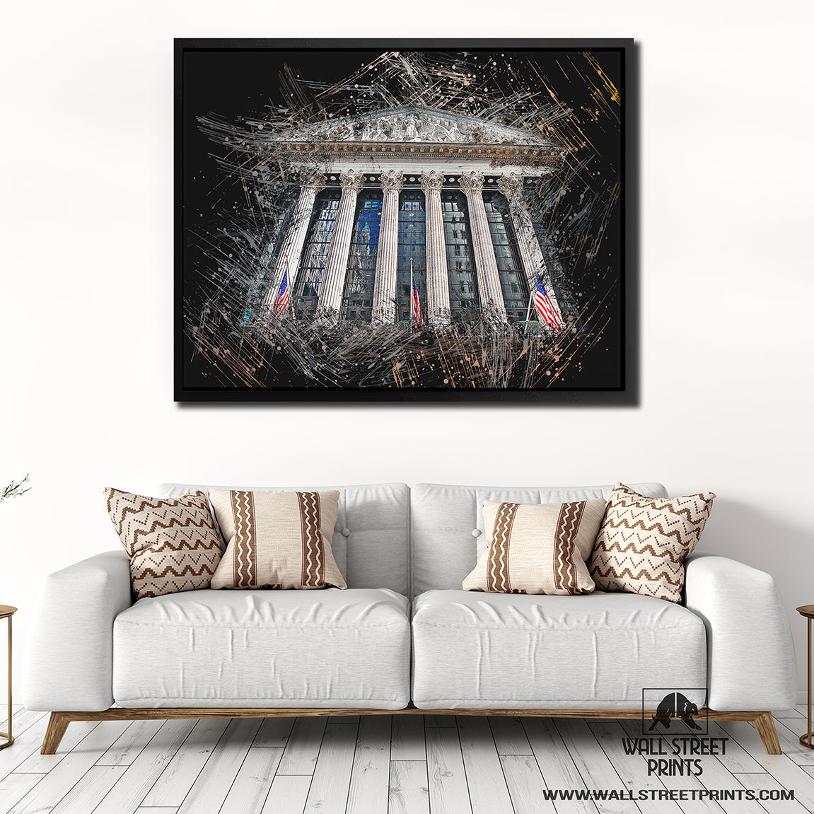 NYSE BUILDING (DARK BACKGROUND) Wall Street Prints