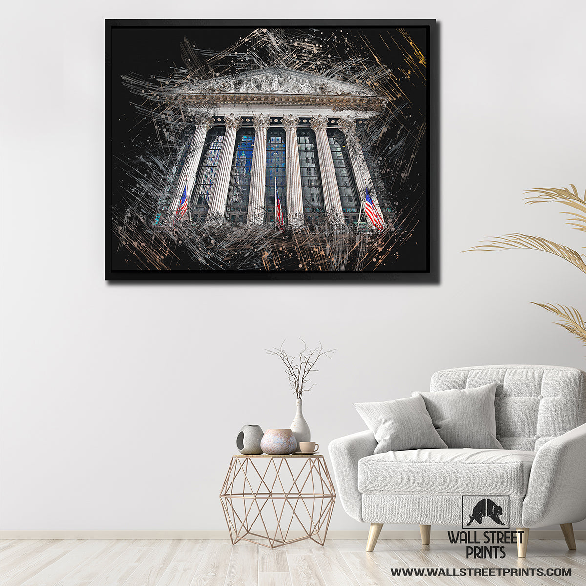NYSE BUILDING (DARK BACKGROUND) Wall Street Prints