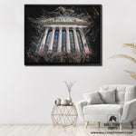 NYSE BUILDING (DARK BACKGROUND) Wall Street Prints
