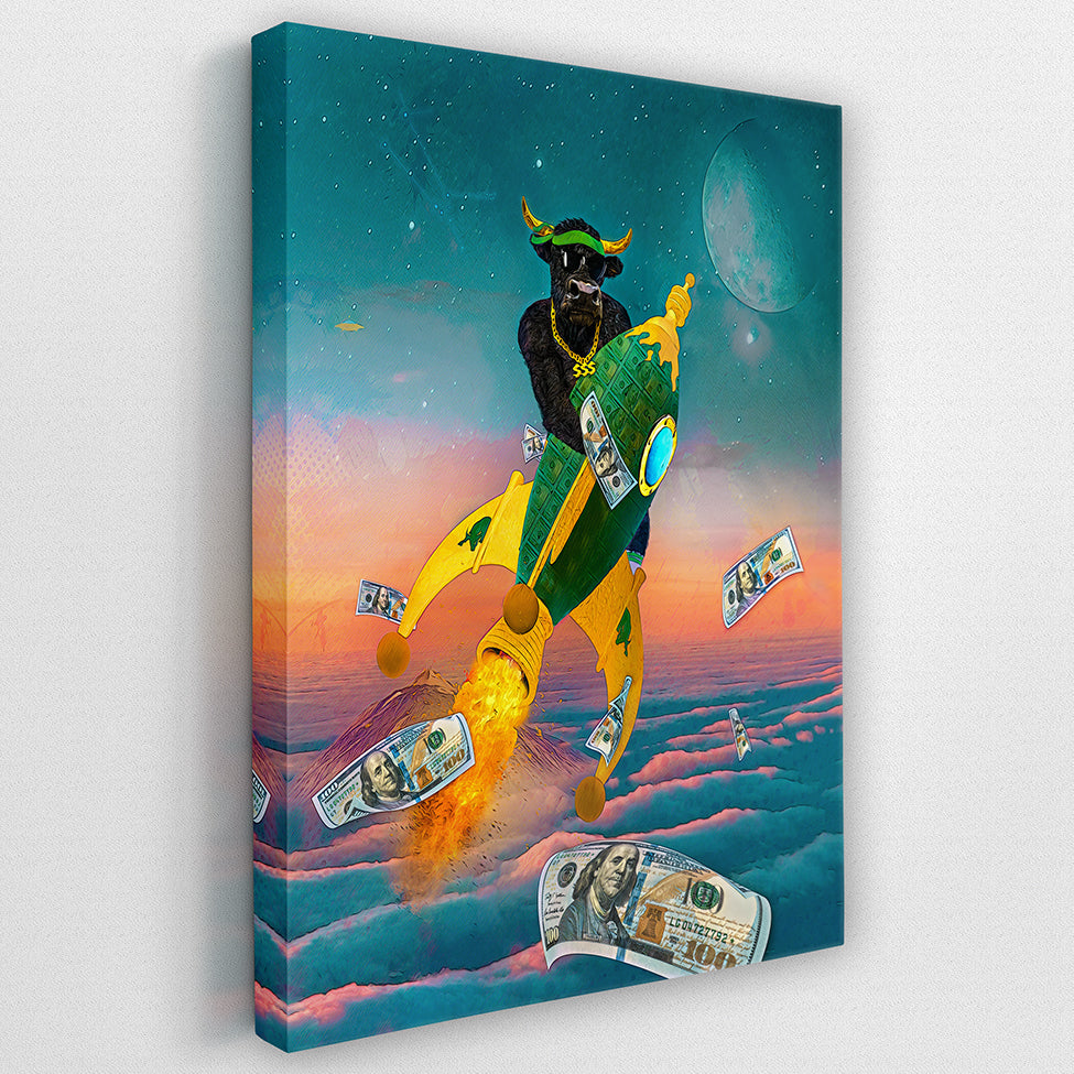 ROCKET BULL Wall Street Prints