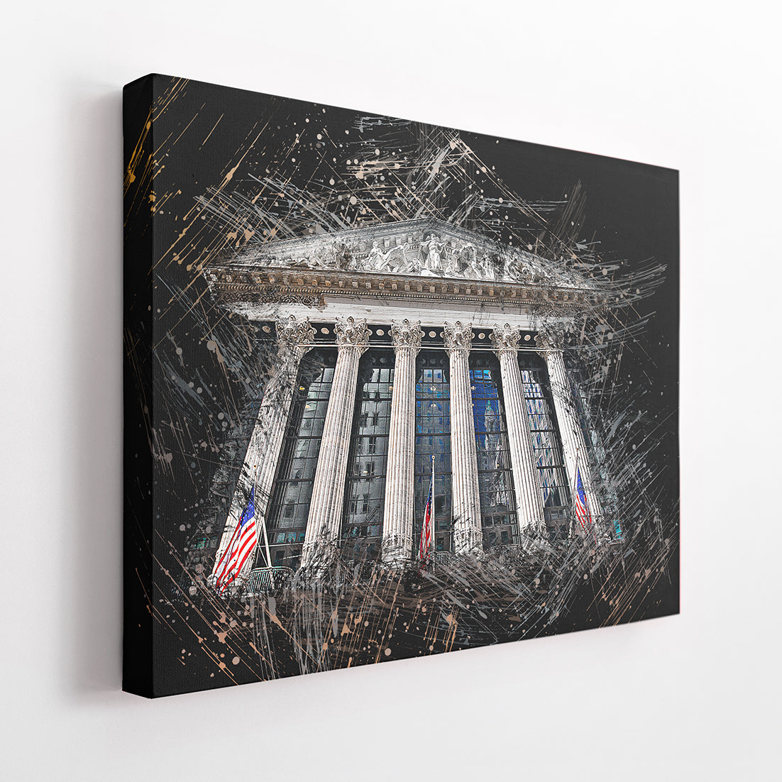NYSE BUILDING (DARK BACKGROUND) Wall Street Prints