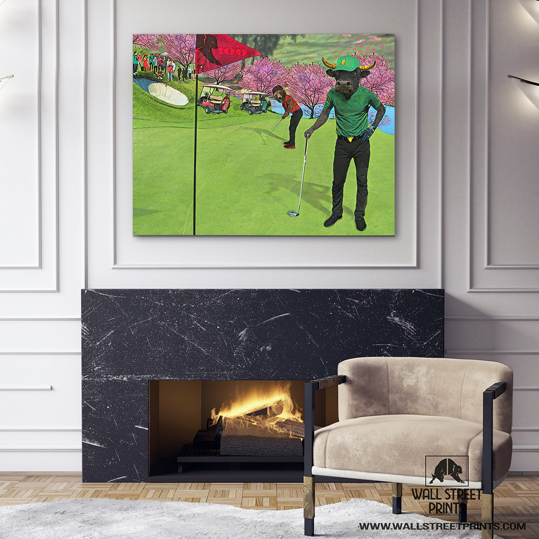 PUTT FOR DOUGH Wall Street Prints