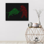 S&P 500 BULL VS BEAR (CHARGING IN AIR) Wall Street Prints