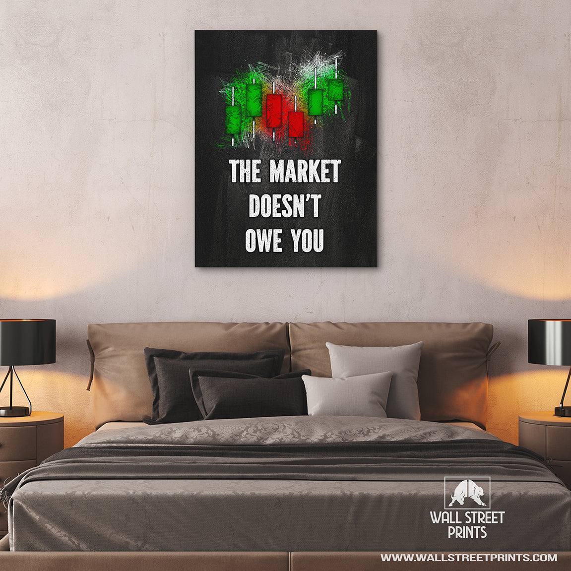 THE MARKET DOESN'T OWE YOU Wall Street Prints