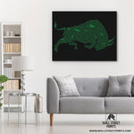 S&P 500 BULL (DARK BACKGROUND) Wall Street Prints
