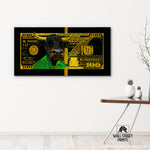 GOLD GREEN HUNDRED DOLLAR BULL Wall Street Prints