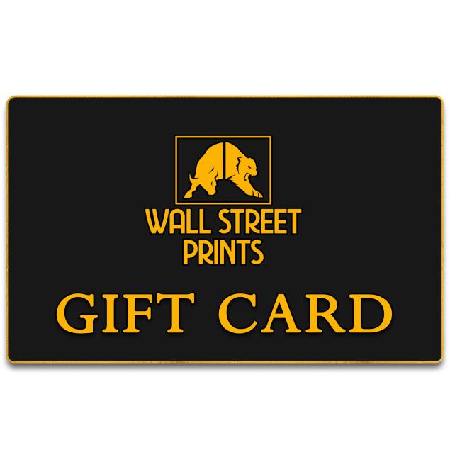 WALL STREET PRINTS GIFT CARD Wall Street Prints