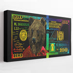 RAINBOW HUNDRED DOLLAR BULL & BEAR SET Wall Street Prints