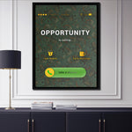 OPPORTUNITY IS CALLING (MONEY BACKGROUND) Wall Street Prints