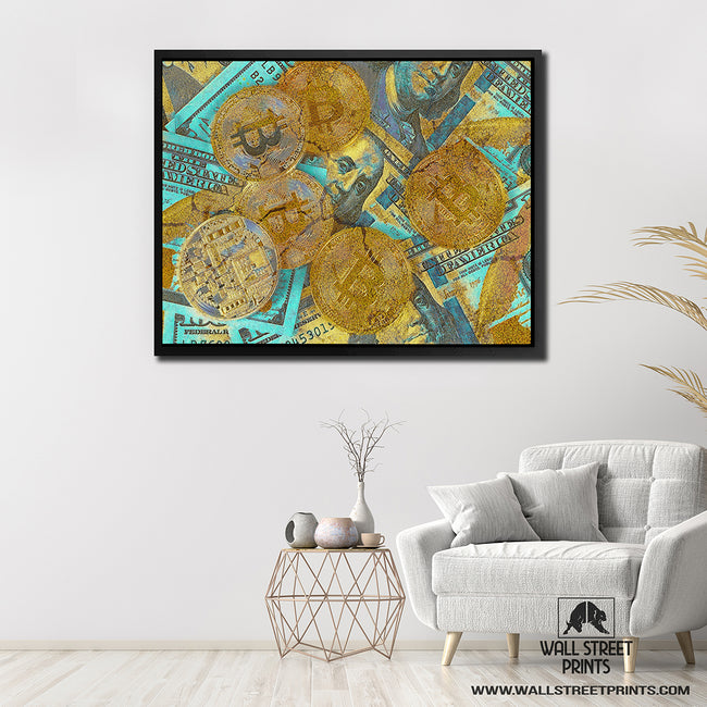 BITCOINS & BENJAMINS Wall Street Prints