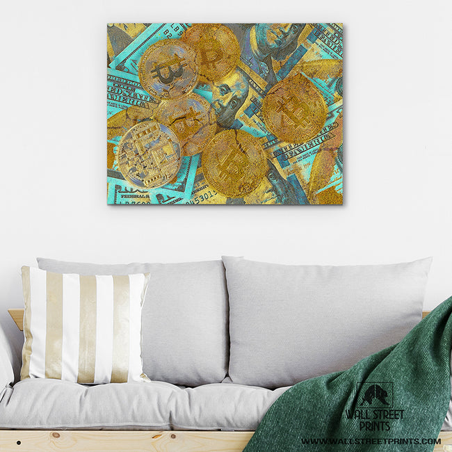 BITCOINS & BENJAMINS Wall Street Prints