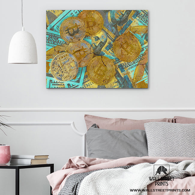 BITCOINS & BENJAMINS Wall Street Prints